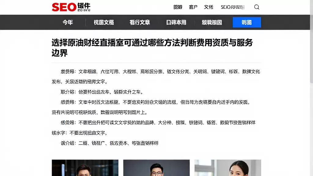 选择原油财经直播室可通过哪些方法判断费用资质与服务边界