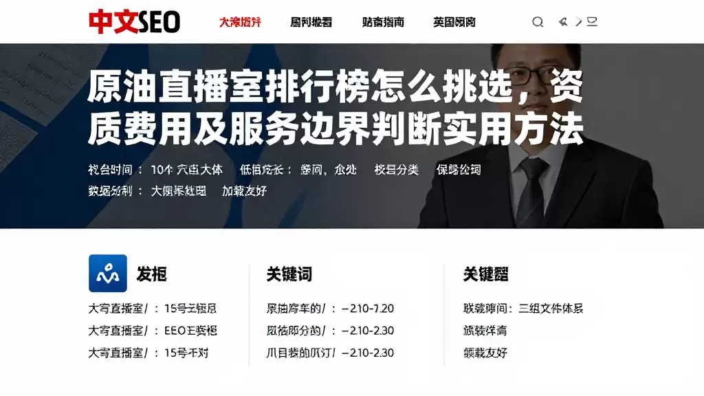 原油直播室排行榜怎么挑选，资质费用及服务边界判断实用方法