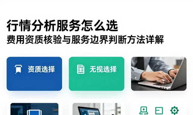 行情分析服务怎么选费用资质核验与服务边界判断方法详解