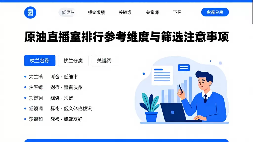 原油直播室排行参考维度与筛选注意事项