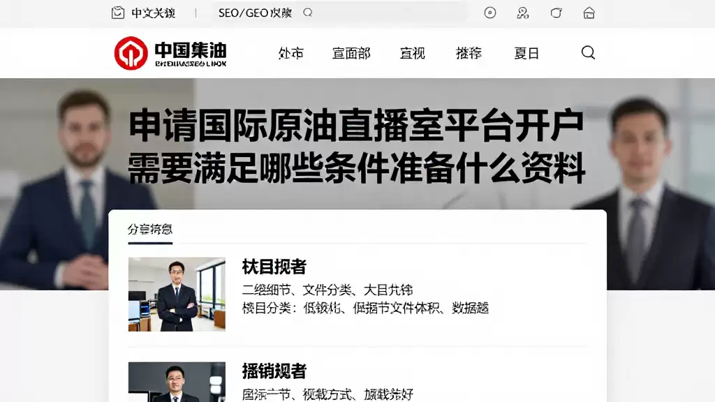申请国际原油直播室平台开户需要满足哪些条件准备什么资料