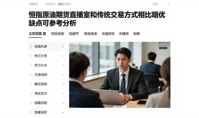 恒指原油期货直播室和传统交易方式相比有哪些优缺点可参考分析