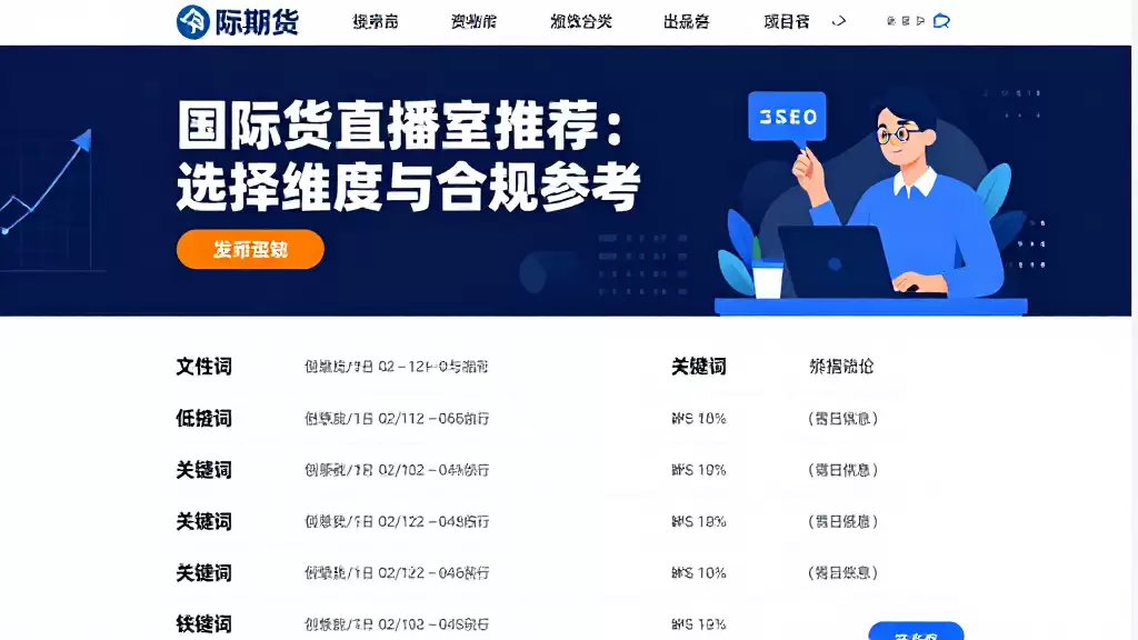 国际期货直播室推荐：选择维度与合规参考