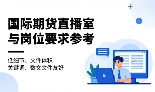国际期货直播室招聘信息与岗位要求参考