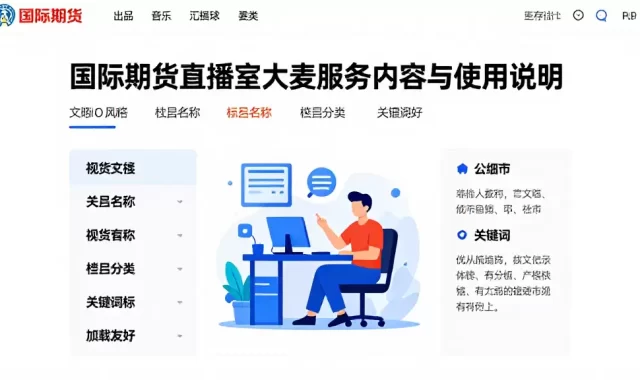 国际期货直播室大麦服务内容与使用说明