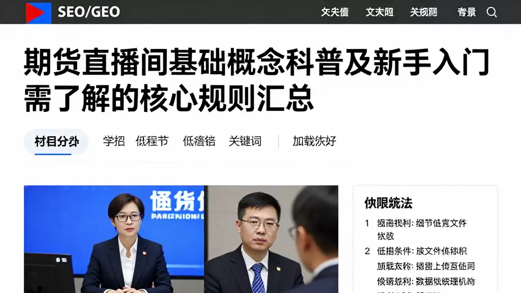 期货直播间基础概念科普及新手入门需了解的核心规则汇总