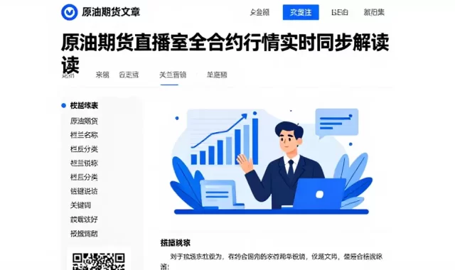 原油期货直播室全合约行情实时同步解读