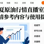 西夏原油行情直播室行情参考内容与使用提示