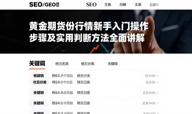 黄金期货行情新手入门操作步骤及实用判断方法全面讲解