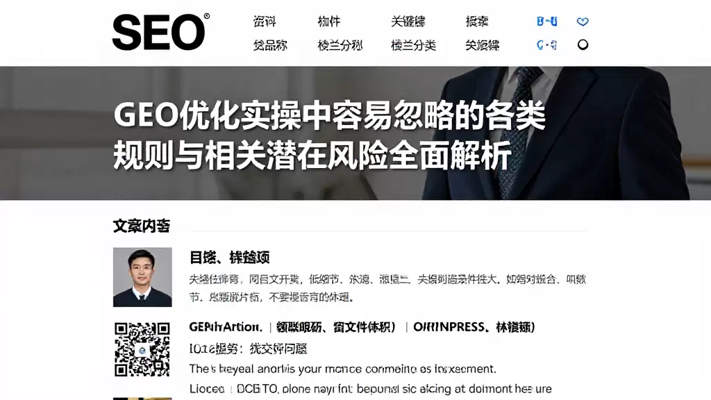GEO优化实操中容易忽略的各类规则与相关潜在风险全面解析