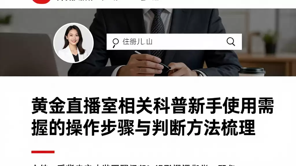 黄金直播室相关科普新手使用需掌握的操作步骤与判断方法梳理