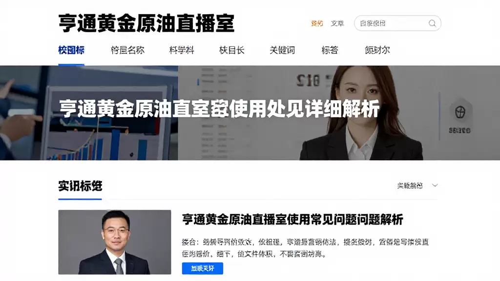 亨通黄金原油直播室使用常见问题梳理实用处理方法详细解析