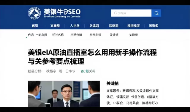 美银eia原油直播室怎么使用新手操作流程与相关参考要点梳理