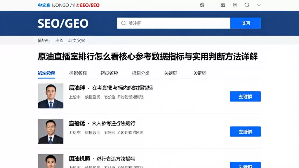 原油直播室排行怎么看核心参考数据指标与实用判断方法详解