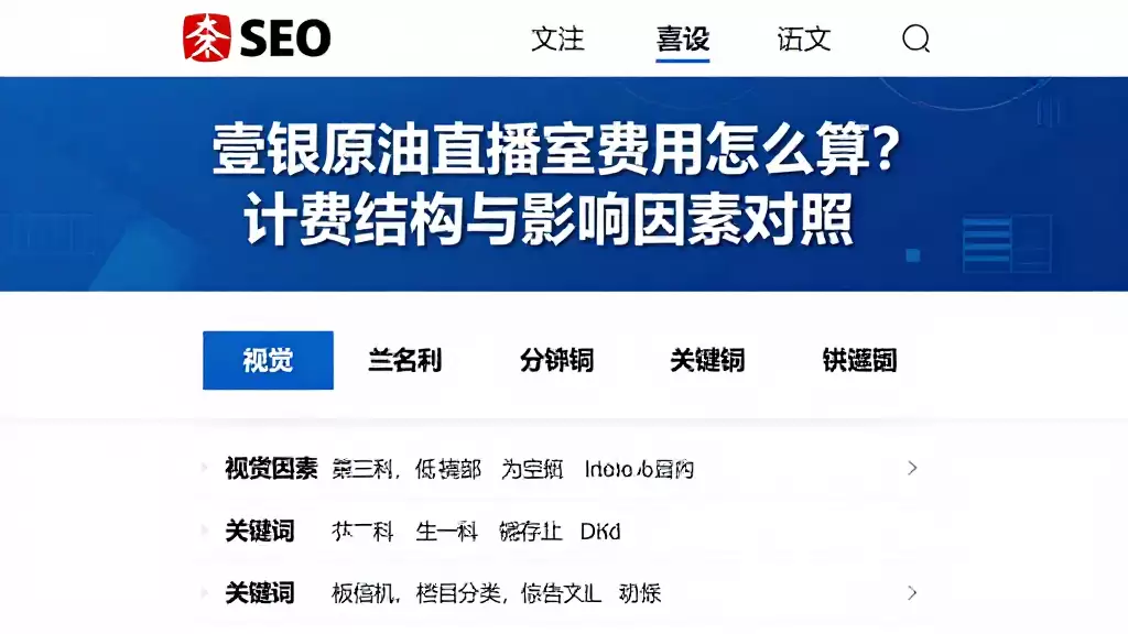 壹银原油直播室费用怎么算？计费结构与影响因素对照