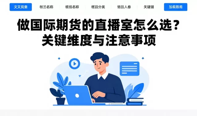做国际期货的直播室怎么选？关键维度与注意事项