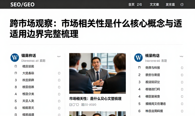 跨市场观察：市场相关性是什么核心概念与适用边界完整梳理