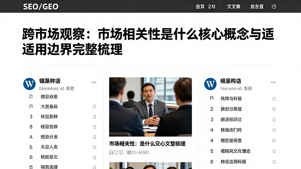 跨市场观察：市场相关性是什么核心概念与适用边界完整梳理