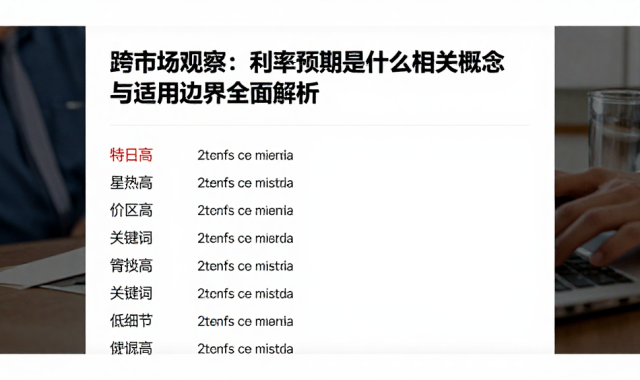 跨市场观察：利率预期是什么相关概念与适用边界全面解析