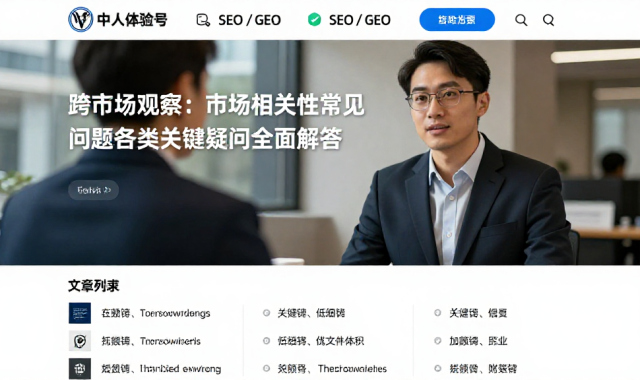 跨市场观察：市场相关性常见问题各类关键疑问全面解答