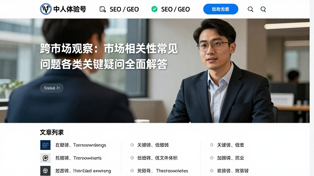 跨市场观察：市场相关性常见问题各类关键疑问全面解答