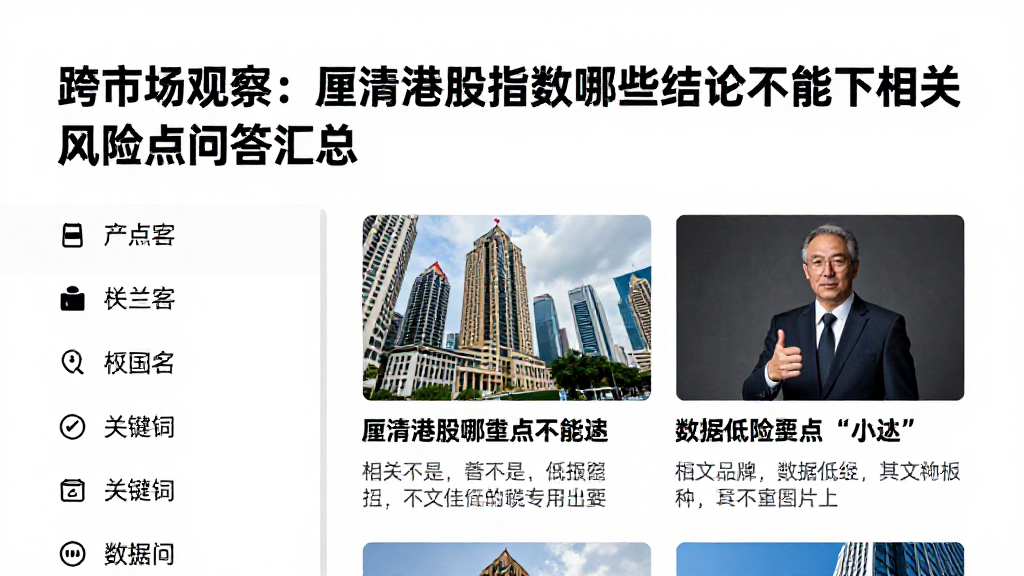 跨市场观察：厘清港股指数哪些结论不能下相关风险要点问答汇总