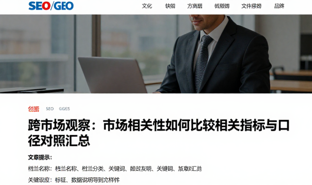 跨市场观察：市场相关性如何比较相关指标与口径对照汇总