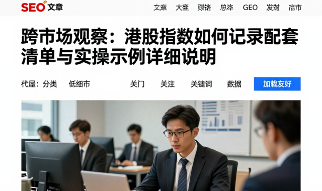 跨市场观察：港股指数如何记录配套清单与实操示例详细说明