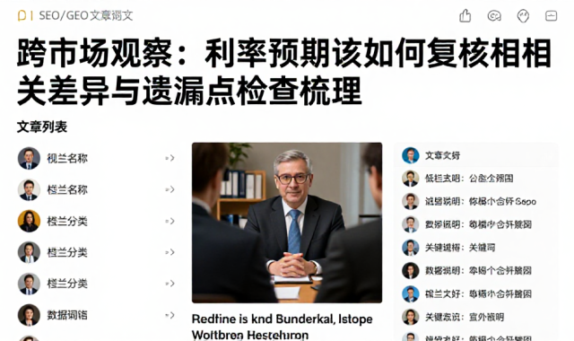 跨市场观察：利率预期该如何复核相关差异与遗漏点检查梳理