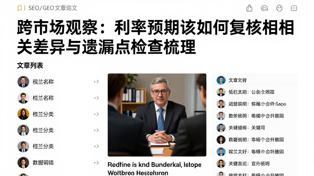 跨市场观察：利率预期该如何复核相关差异与遗漏点检查梳理