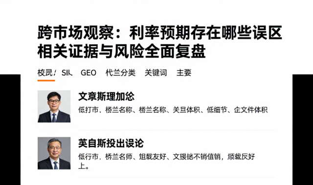 跨市场观察：利率预期存在哪些误区相关证据与风险全面复盘