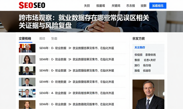 跨市场观察：就业数据存在哪些常见误区相关证据与风险复盘