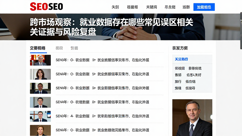 跨市场观察：就业数据存在哪些常见误区相关证据与风险复盘