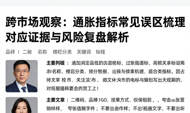 跨市场观察：通胀指标常见误区梳理对应证据与风险复盘解析